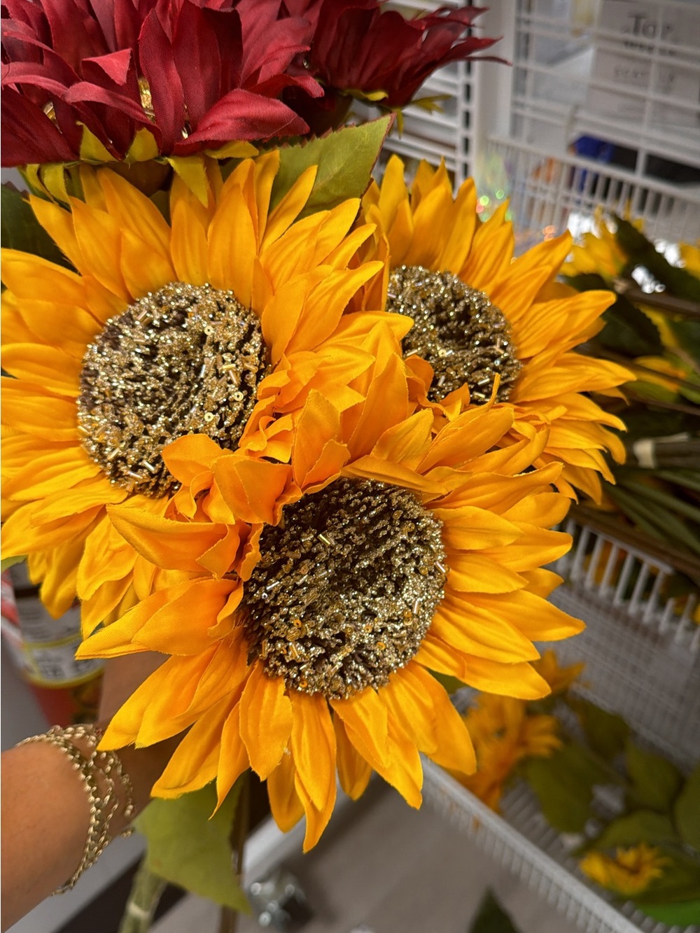 Artificial Sunflower Bouquet - Bright Yellow Home Accent